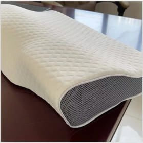 Customer with pillow